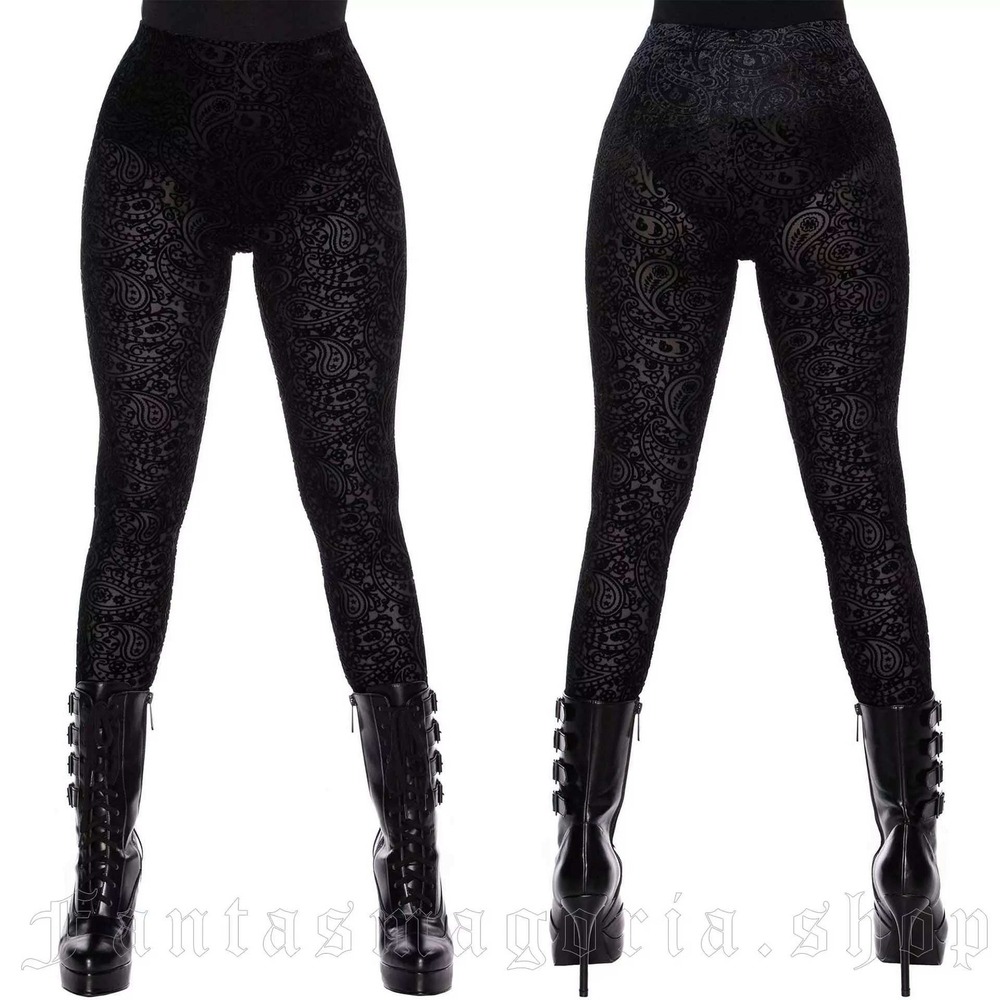 Killstar Althea Evil‎ mesh velvet leggings